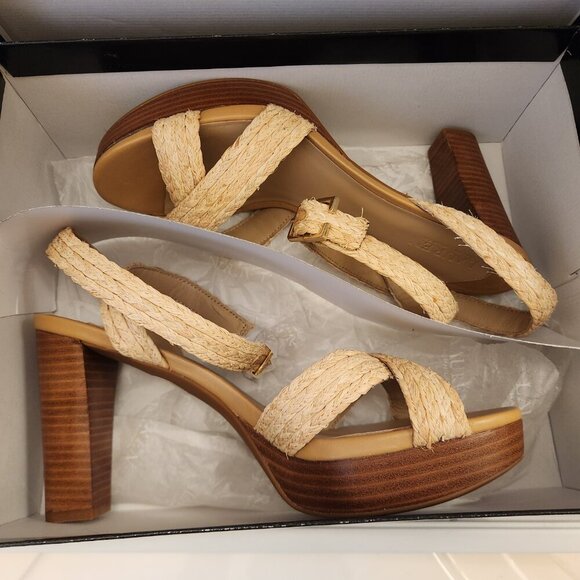 Ralph Lauren "Sasha" Raffia Platform Sandals. NIB. Size Various - Picture 11 of 13